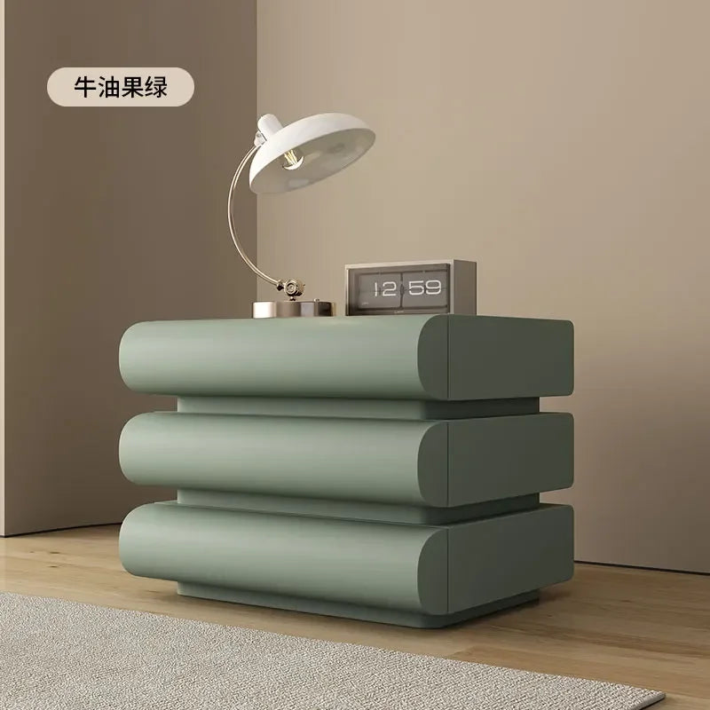 Modern Morocco Nightstand with Drawers and Storage