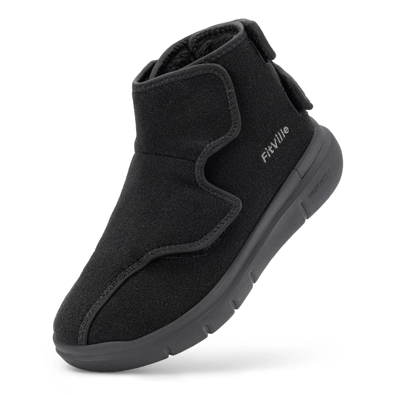 FitVille Wide Diabetic Winter Boots For Men Fully Adjustable Straps Men‘S Snow Boots Wide Neuropathy With Warm Fur Lining - Buy online at  Vibe In Cart.