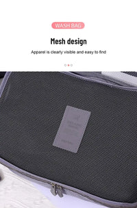 6 Piece Waterproof Oxford Travel Packing Cubes Set