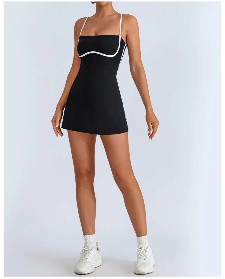 Golf Tennis Dress with Pad Sports Set Yoga for Women Workout Pickleball Clothing Badminton Skorts Activewear - Buy online at  Vibe In Cart.