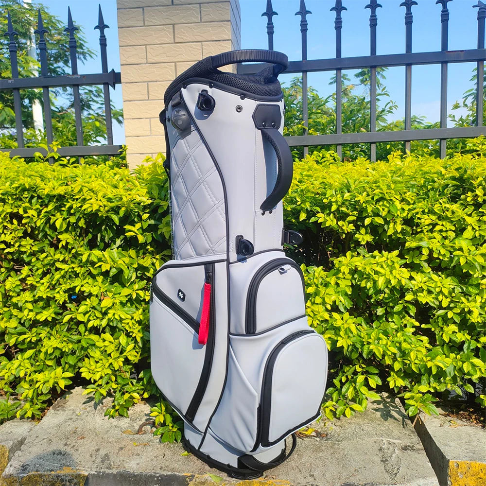 OEM Custom Logo 514 Way Waterproof PU Leather Golf Stand Bag Durable Polyester & Nylon Black Gray Club Bag - Buy online at  Vibe In Cart.