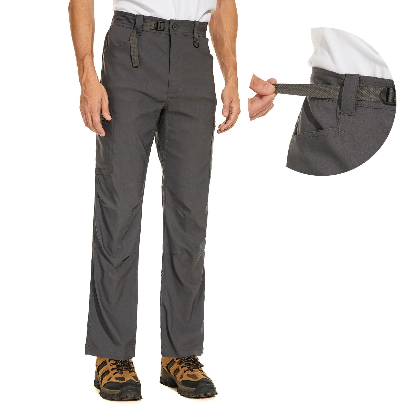 Men's Stretch Hiking Golf Cargo Pants UPF 50+ Water Resistant
