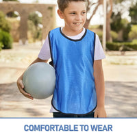 6 Pcs Training Vest Football Kids Practice Equipment Pinnies Youth Sports Basketball Football Vest Team Uniform Training Vest - Buy online at  Vibe In Cart.
