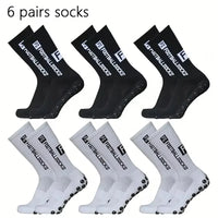 6 Pairs Breathable Football Socks Men Women Sports Socks Non-slip Silicone Bottom Soccer Baseball Socks Outdoor Sport Yoga Socks - Buy online at  Vibe In Cart.