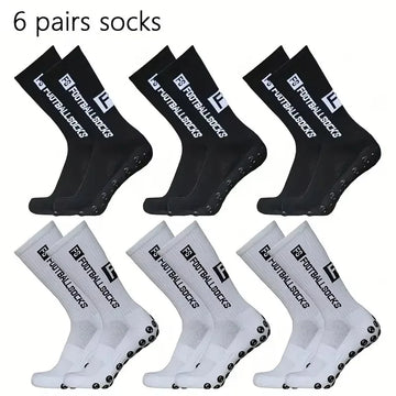 6 Pairs Breathable Football Socks Men Women Sports Socks Non-slip Silicone Bottom Soccer Baseball Socks Outdoor Sport Yoga Socks - Buy online at  Vibe In Cart.