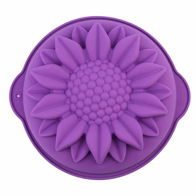 Sunflower Silicone Mold Cake Flower Pan 10Inch Cake Bakeware Baking Tools Round Bread Loaf Pizza Toast With Anti-scalding Handle - Buy online at  Vibe In Cart.