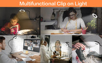 LED Reading Lights 360°Flexible Gooseneck Dimmable Table Lamp Clip On Indoor Bedroom Eye Protection Desk Light Book Clamp Lamp - Buy online at  Vibe In Cart.