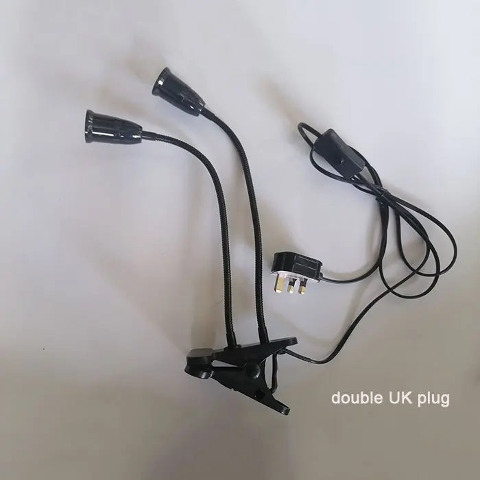 360 Degrees Flexible Gooseneck Clip-On Desk Lamp with E27 Base and Switch