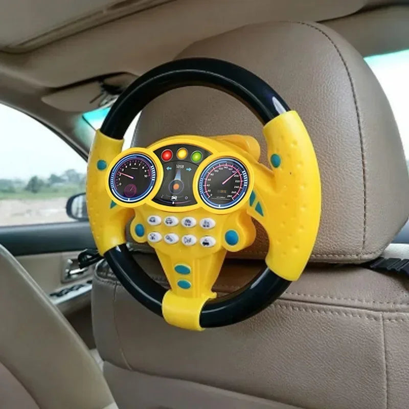 Educational Infant Steering Wheel Toy with Flashing Lights and Sounds
