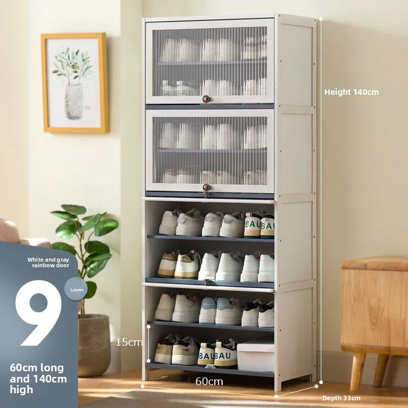 Multi-Layer Shoe Cabinet with Dustproof Large-Capacity Design