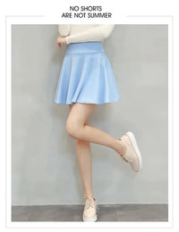 Women's Mini Pleated Flared Skirt Loose Fit Plus Size 4XL Acetate Cotton