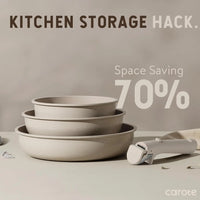 19-Piece Detachable Handle Cookware Set, Non-Stick Induction Compatible Pots and Pans, Oven Safe Taupe - Buy online at  Vibe In Cart.