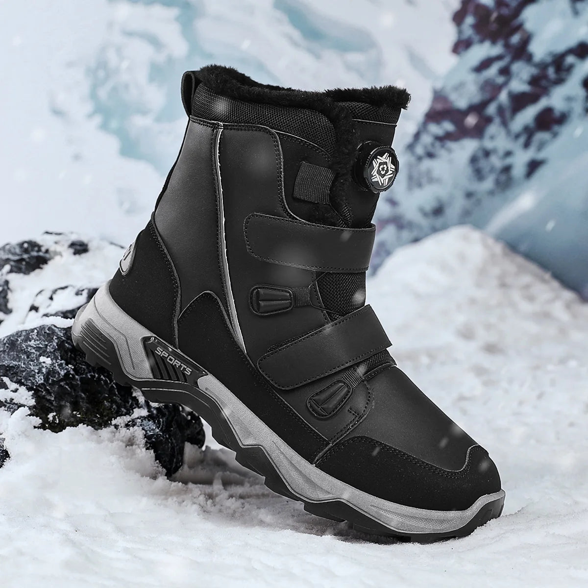 2025 high-top snow boots for men, new winter collection, outdoor leisure, slip-resistant and wear-resistant. - Buy online at  Vibe In Cart.