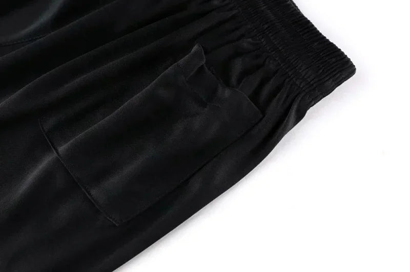 Men's Polyester Soccer Referee Uniform with Jersey and Shorts