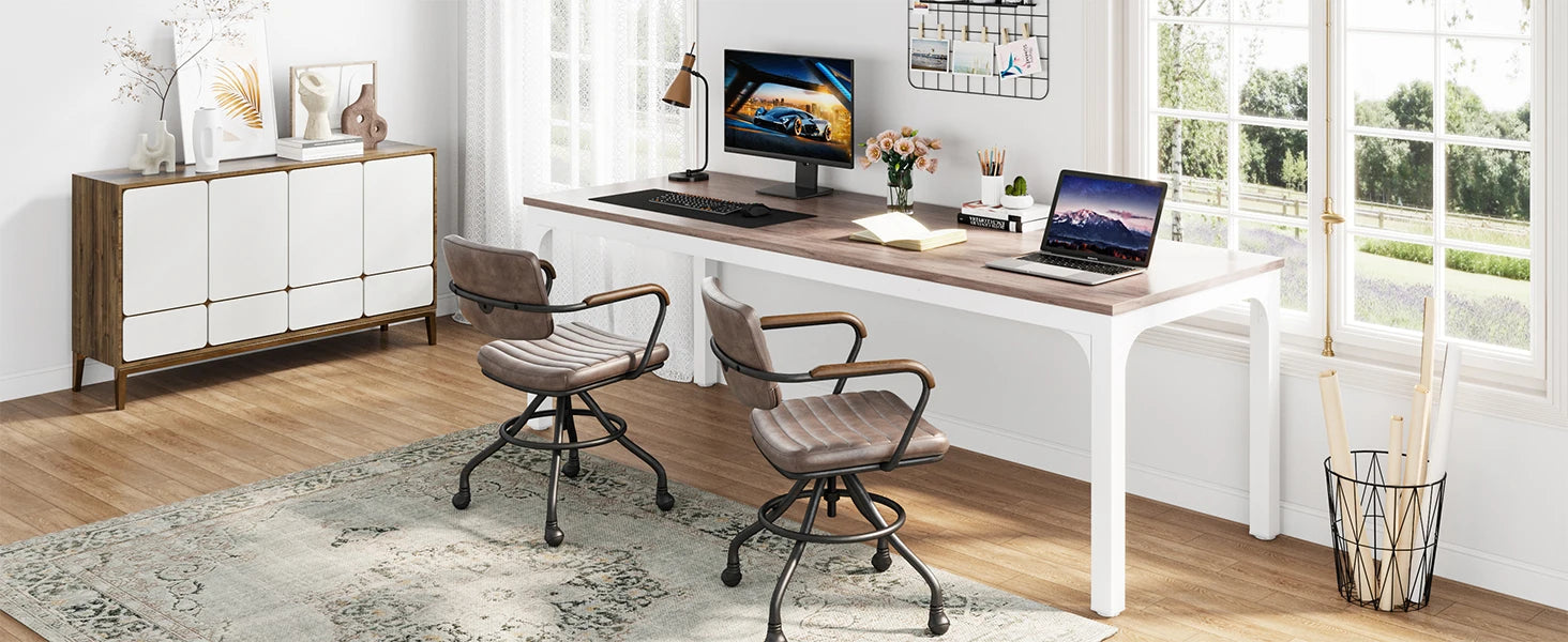 78.7 Inches Extra Long Computer Desk 2 Person Desk, Double Long Desk, Workstaion for Home Office - Buy online at  Vibe In Cart.