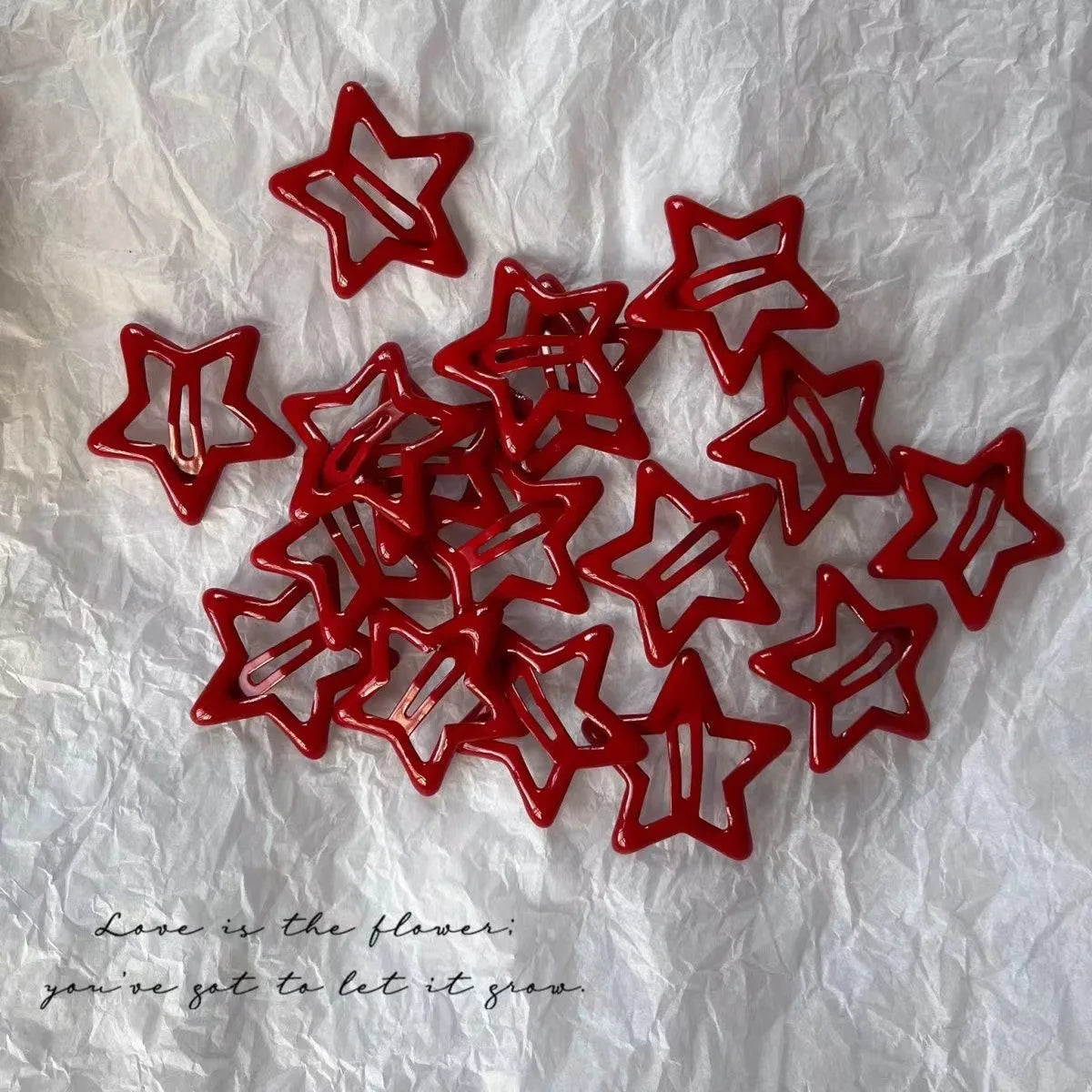 10 Pcs/Lot New Red Star Snap Clip for Girl Waterdrop Barrettes Black Hairpin Women Silver Hair Clip Accessories Kawaii BB Clip - Buy online at  Vibe In Cart.