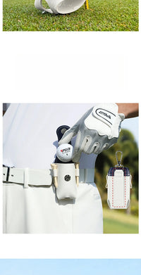 PU Golf Waist Bag Clip with Magnetic Buckle and Ball Storage