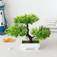 Artificial Plastic Potted Bonsai Tree for Desktop Decoration