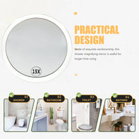 15x Magnification Mirror With Suction Cup Blackhead Compact Remove Pores Tool Bathroom Makeup Mirror Single Side - Buy online at  Vibe In Cart.