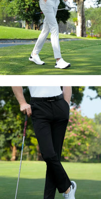 Men's Full Length Spring Summer Golf Pants in Nylon and Elastane