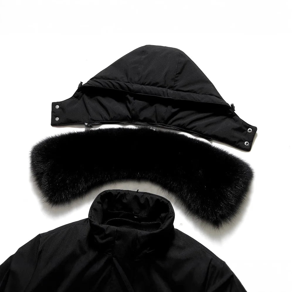 Canada Fashion Winter Jacket for Men Down Coat Parka Men's White Goose Down Jacket Long Padding Detachable Down Inner Liner H819 - Buy online at  Vibe In Cart.