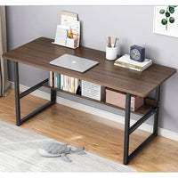 Sturdy Room Students Study Table Wide Desktop Rounded Corners Office Computer Desk With Storage Layer Simple Home Gaming Desk - Buy online at  Vibe In Cart.