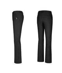 Women's High Waist Fleece Golf Pants Windproof Flared
