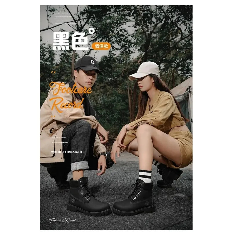 Mens Walking Shoes Fashion Outdoor Sports Leisure High Top BootsBoots Men High Top Boots High Quality Women Leather Shoes - Buy online at  Vibe In Cart.