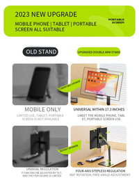 Adjustable VESA Monitor Stand for 10-20 Inch Screens with 360 Degree Swivel