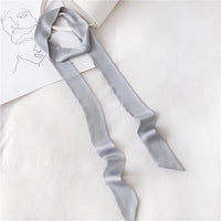 Women's Long Narrow Solid Color Polyester Scarf 190x5cm