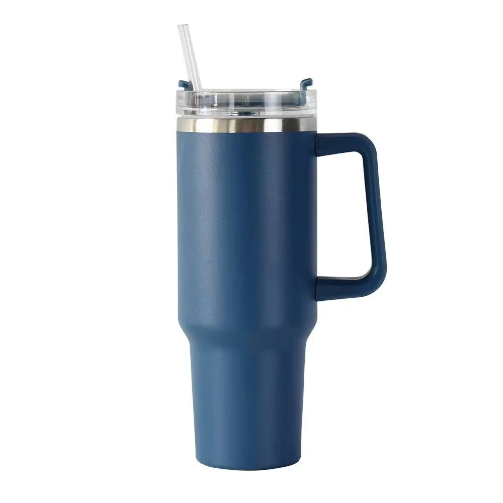 40oz Vacuum Insulated Stainless Steel Travel Tumbler with Handle