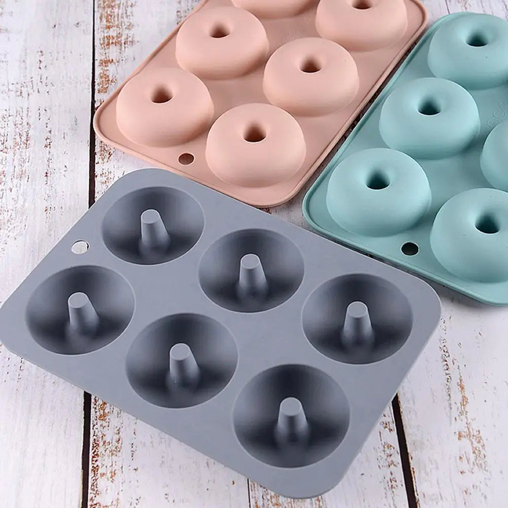 6 Holes Silicone Donut Mold Bagel Pan Non-stick Baking Heat Resistance DIY Mould Doughnut Maker Pan Baking Tool for Oven Bakewar - Buy online at  Vibe In Cart.