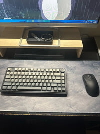 XXL Gray Rubber Mouse Pad With Stitched Edges For Gaming