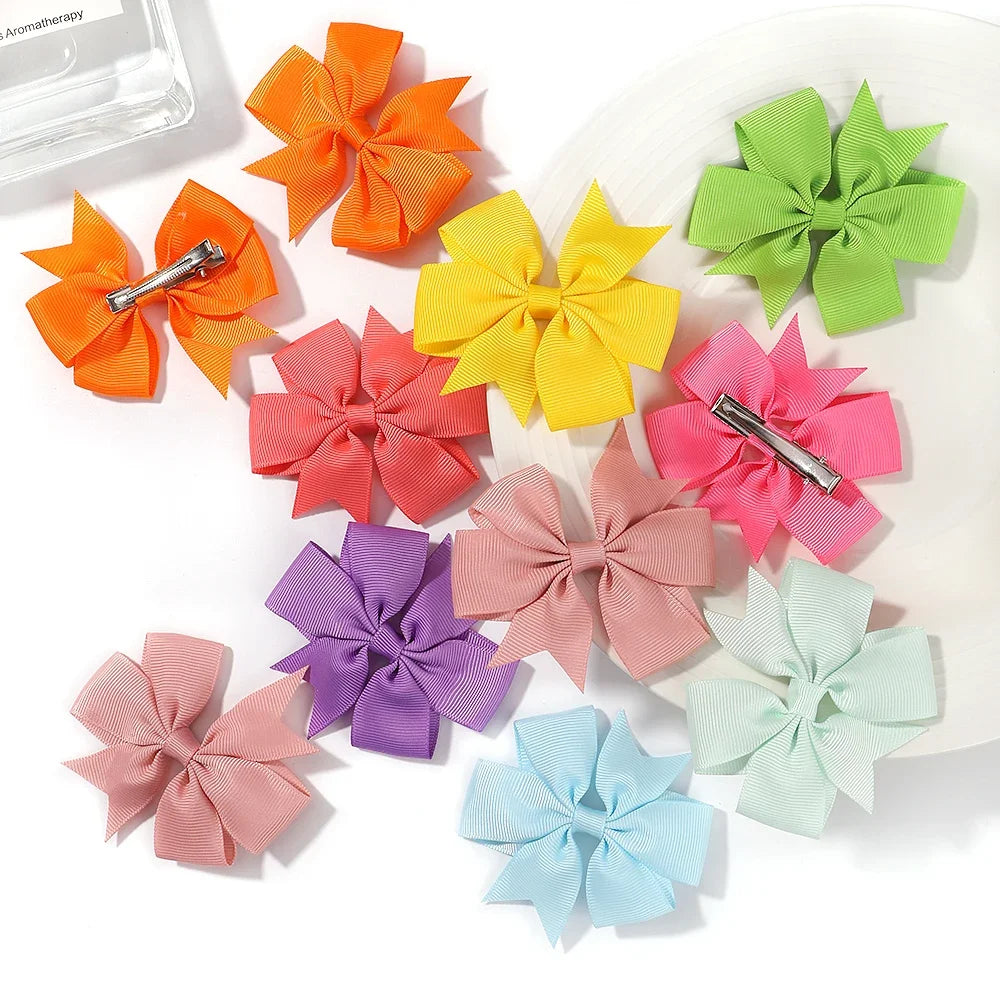 20/40Pcs Sweet Random Candy Color Bow Hair Clip Set for Baby Girls Cute Ribbon Hairpin Kids Headwear Kids Hair Accessories Gifts - Buy online at  Vibe In Cart.