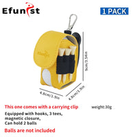 Small Golf Waist Bag in PU with Magnetic Closure, 3 54 mm Tees and Ball Clip