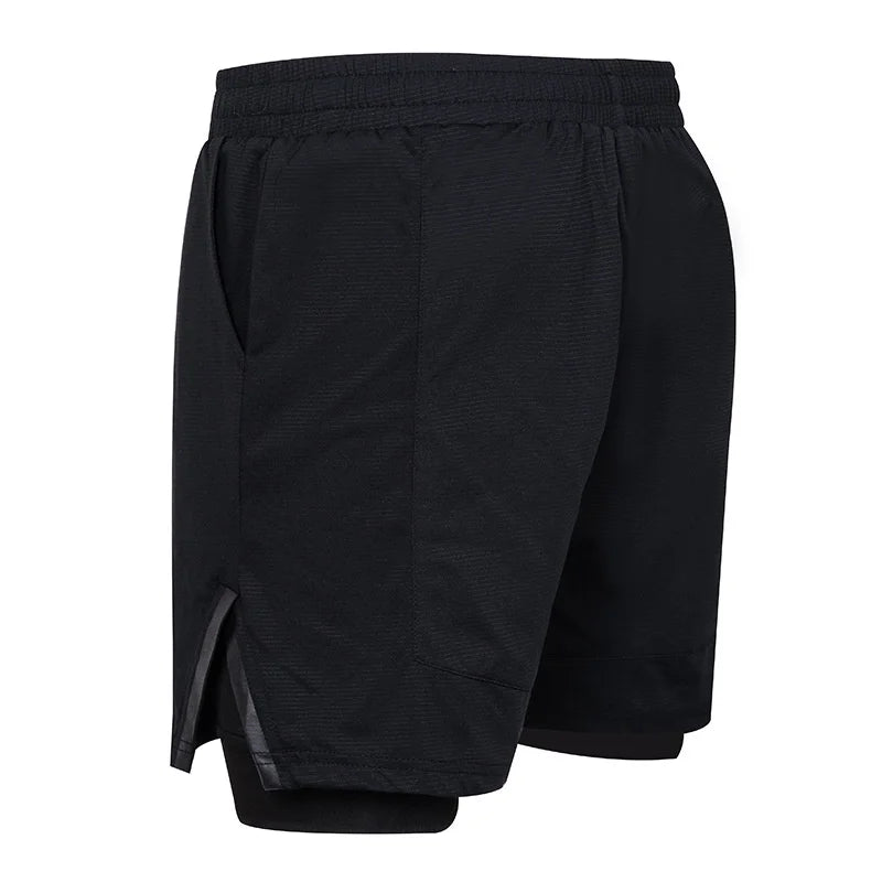 men's Fitness double-deck training Sports Shorts Summer 2 in 1 Quick Dry Gym Beach Pants Running Shorts Outdoor men Sweatpants - Buy online at  Vibe In Cart.