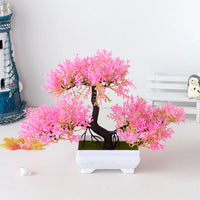 Artificial Plastic Potted Bonsai Tree for Desktop Decoration