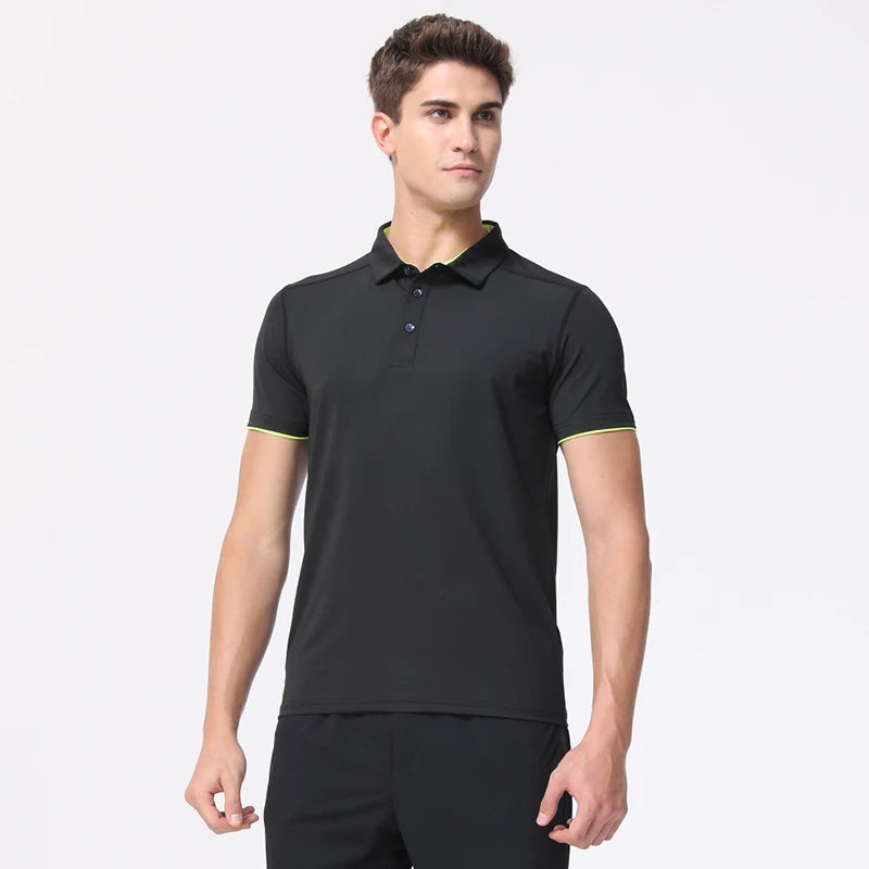 Quick Dry Men's Sports Polo Shirt Golf wear Summer Gym Fitness Training Clothing Comfortable Breathable Shirts - Buy online at  Vibe In Cart.
