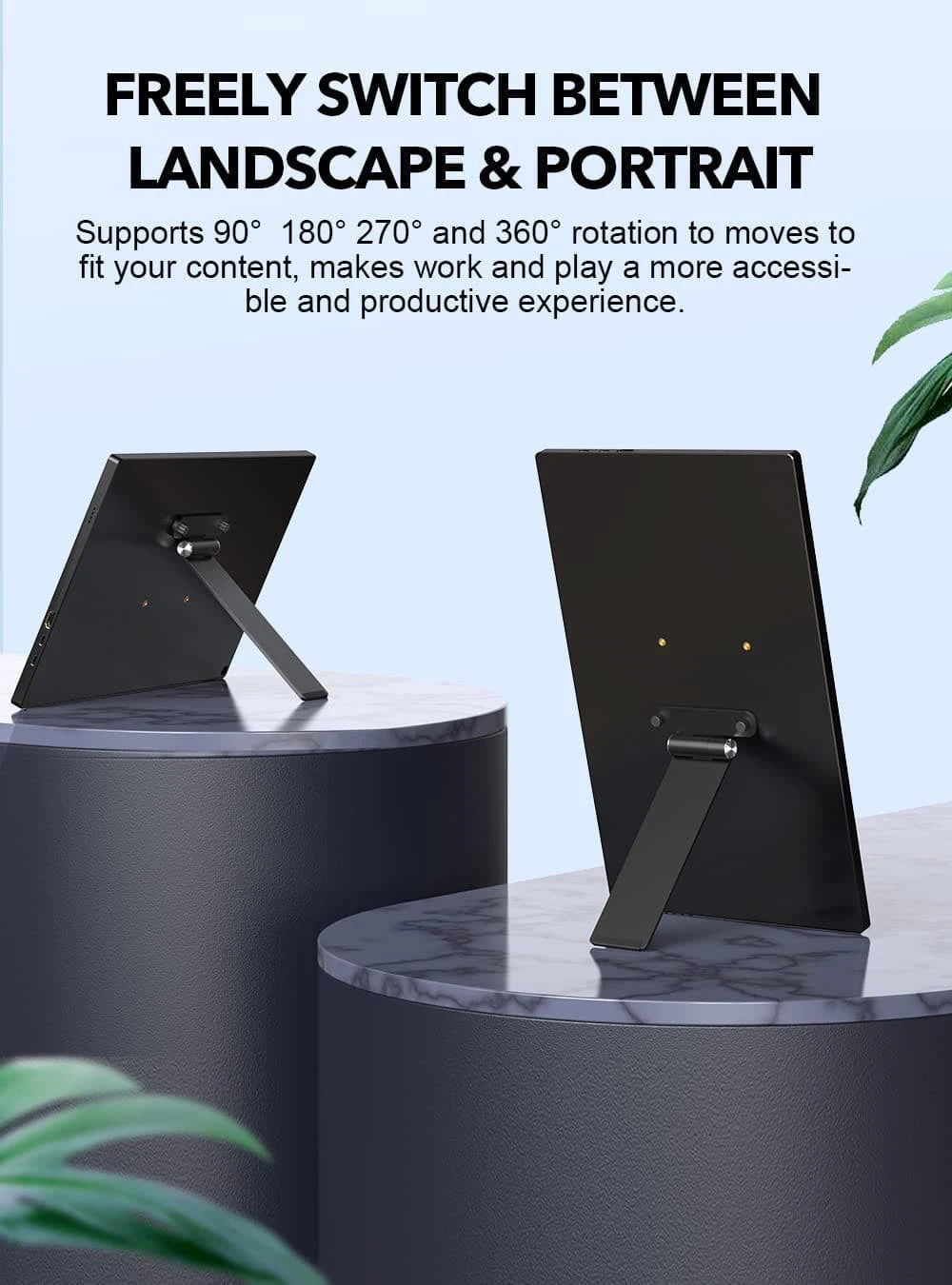 Adjustable Monitor Stand with VESA 75x75mm for 13-24 Inch Monitors