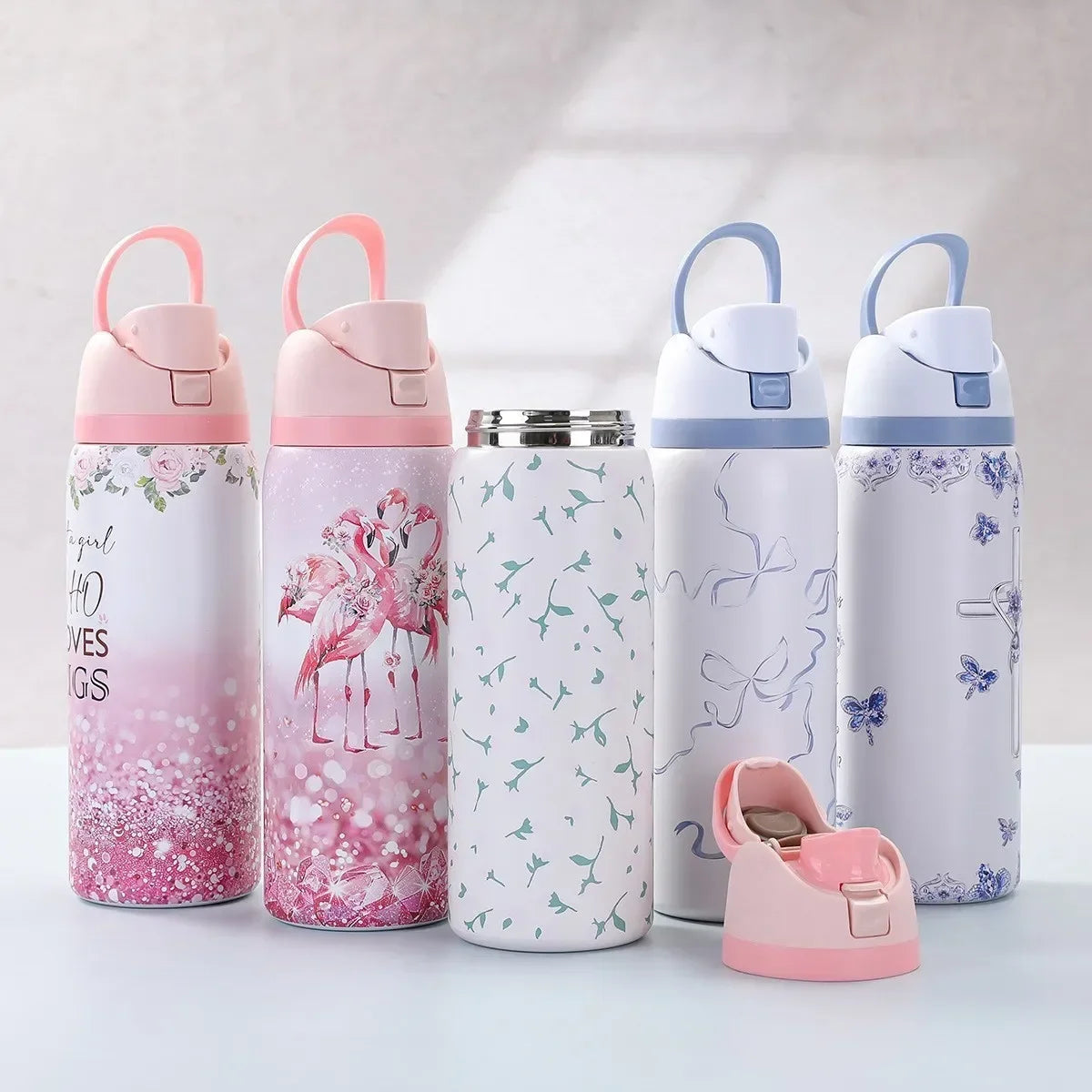 500ml Portable Thermal Flask Cartoon Stainless Steel Water Bottle for Kids Sports Leak Proof Insulated Cup for School Travel - Buy online at  Vibe In Cart.