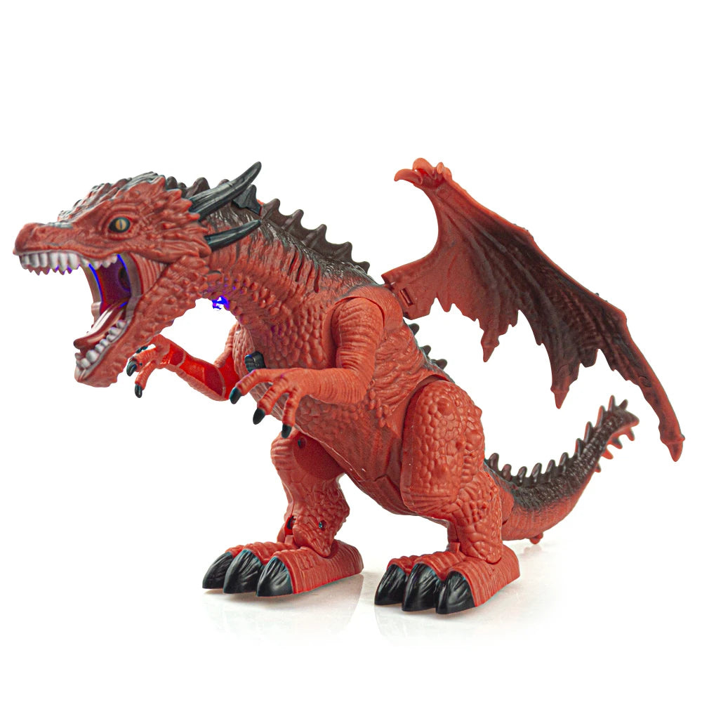 Remote Control Walking Spray Dinosaur Toy with LED and Music