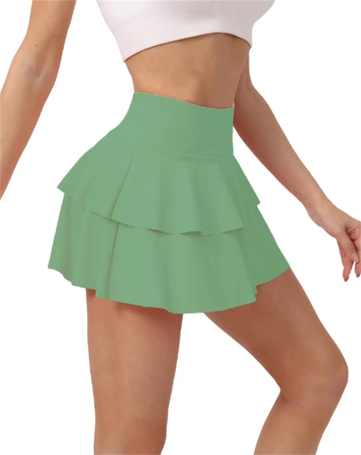 Front double-layer round-hem badminton and tennis skirt, women's running, fitness and yoga skirt, golf sports short skirt - Buy online at  Vibe In Cart.
