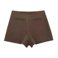 HXAO Women's Skort High Waist Brown Skirt Pants Stylish Summer Pink Black Mini Skirt Shorts Asymmetric Casual Off White Skort - Buy online at  Vibe In Cart.