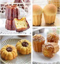 6pcs French Reve Cake Mold Non-stick Aluminum Canele Mousse Muffin Pudding Mold for Home DIY Canele Baking Creative Bakeware - Buy online at  Vibe In Cart.