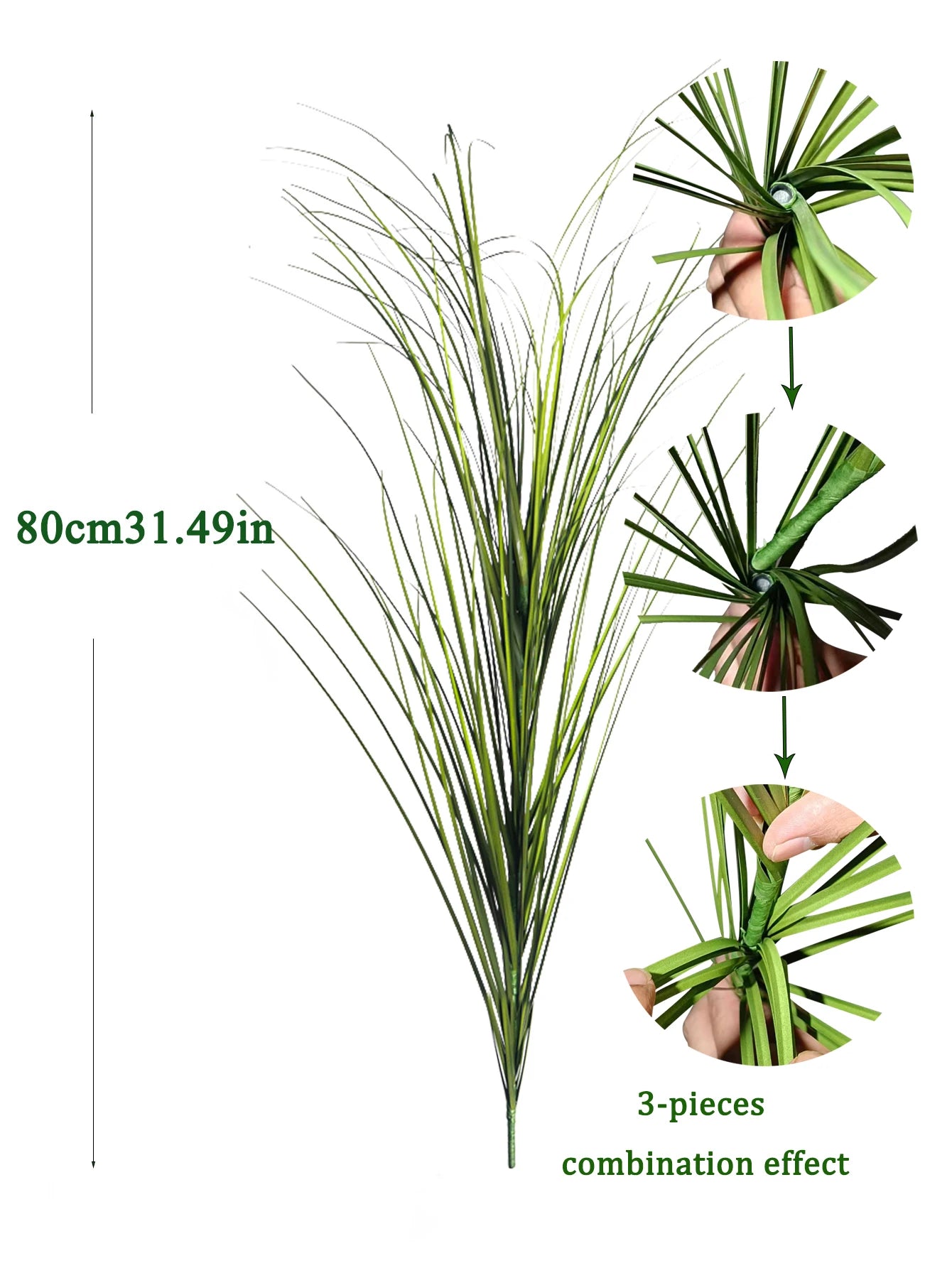 Artificial Reed Grass Large Fake Onion Grass Plants Tropical Green Plants Leaves Bouquet PVC Grass For Wedding Garden Offic - Buy online at  Vibe In Cart.