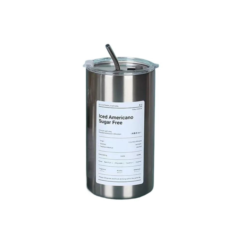 20 Oz Latte Coffee Cup, 304 Stainless Steel Iced Drink Cup with Straw and Lid, Insulated Cup, Cooling Vacuum Drinkware Reusable. - Buy online at  Vibe In Cart.