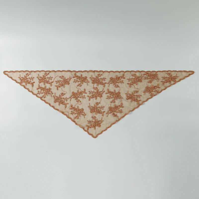 Adult Women's Triangular Lace Polyester Hair Scarf Accessory