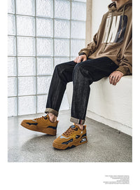 Men's Low-Top Lace-Up Skateboarding Shoes With Rayon Material