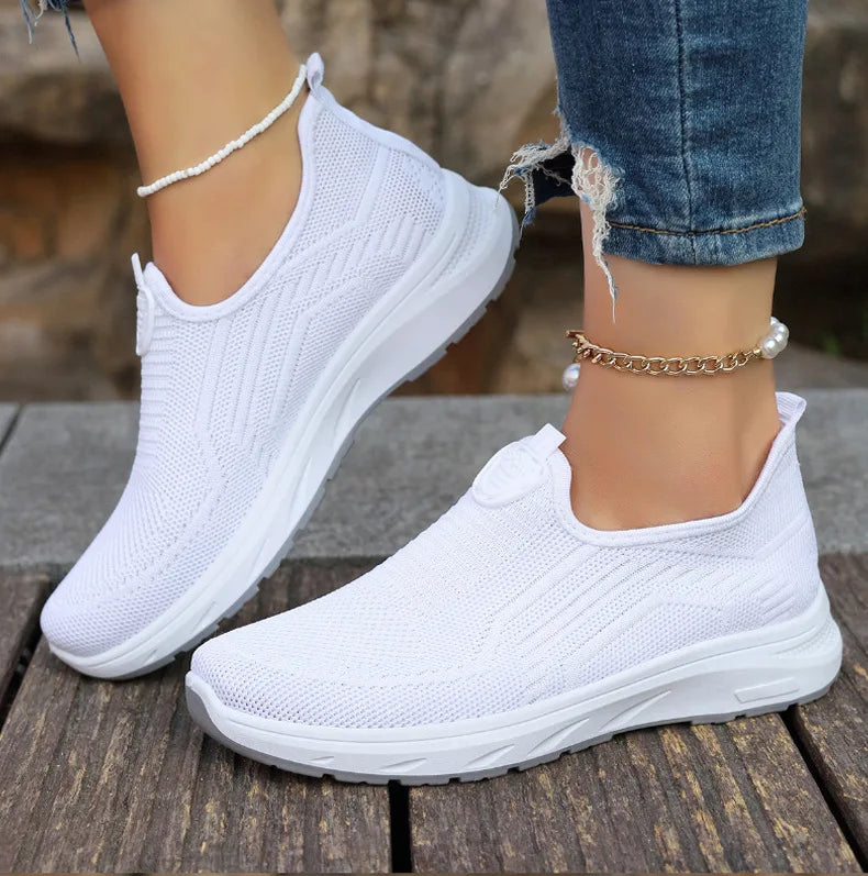Summer New Mesh Breathable Large Size Casual Shoes for Women Soft Sole Lightweight One Step Single Shoes for Women - Buy online at  Vibe In Cart.