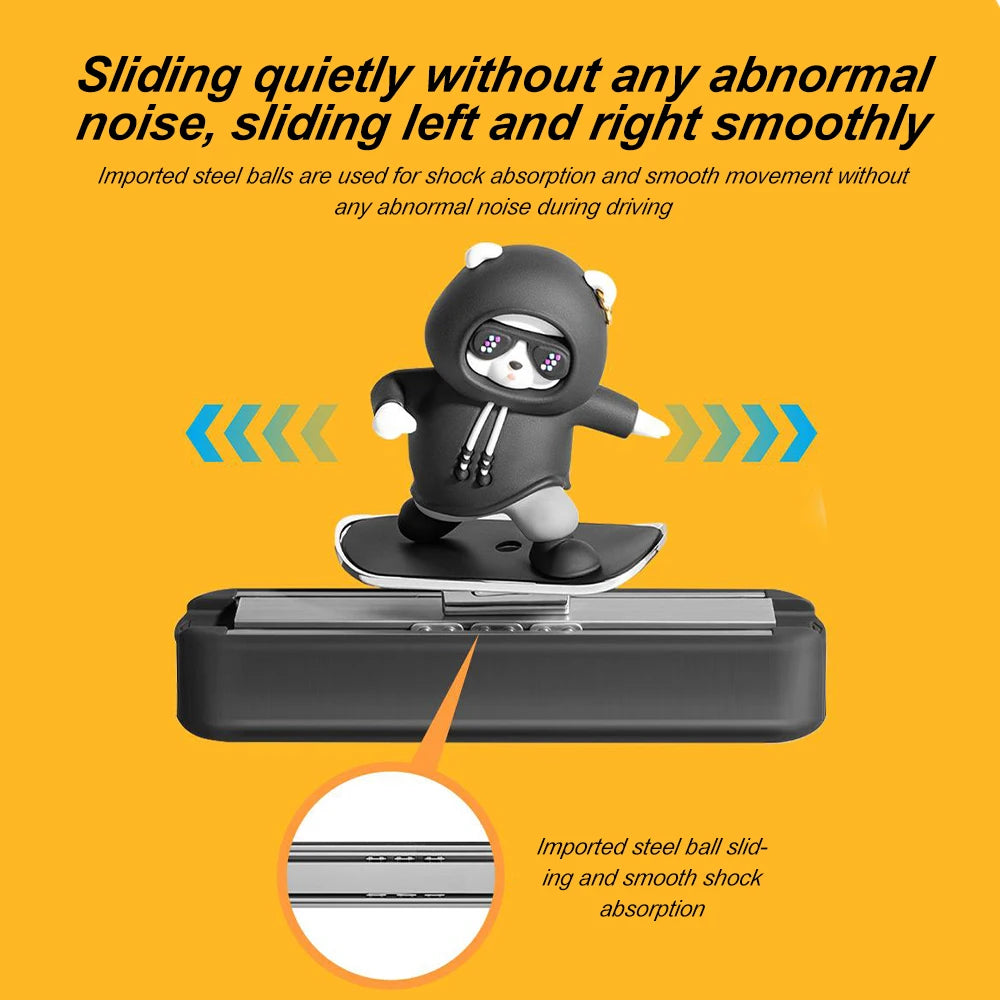 New Dashboard Car Decorations Skateboard Bear Magnetic Parking Number Plate Creative Car Cartoon Interior Interior Accessories - Buy online at  Vibe In Cart.